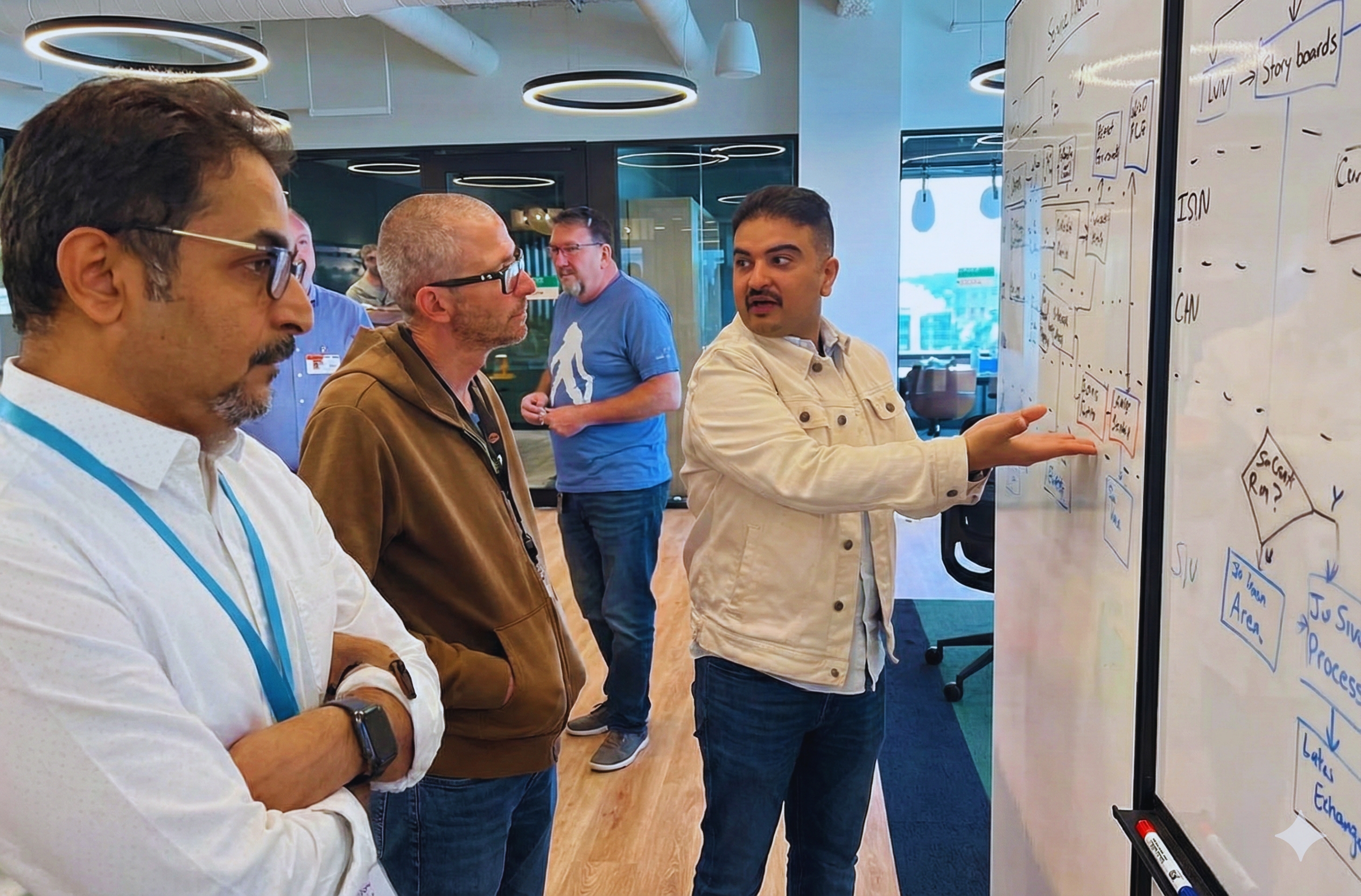 Ash Ahlawat leading a technical architecture workshop